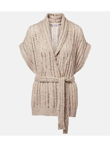 Cardigan Brunello Cucinelli de in bej