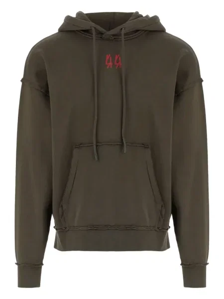 Mikina s kapucí 44 Label Group s potiskem zelená
