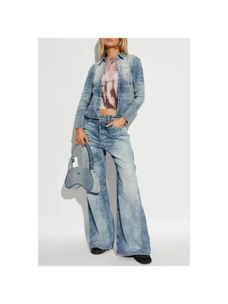 Koszula dżinsowa Diesel casual niebieski