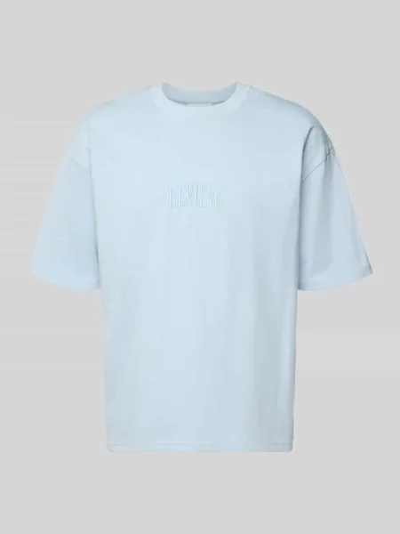 T-shirt z Wyhaftowane logo i Okrągły dekolt Review