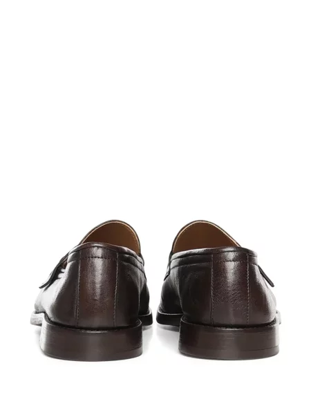 Pantofi loafer Galliano din piele maro