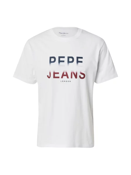 Pepe Jeans Tricou SEASON III albastru închis / roșu alb