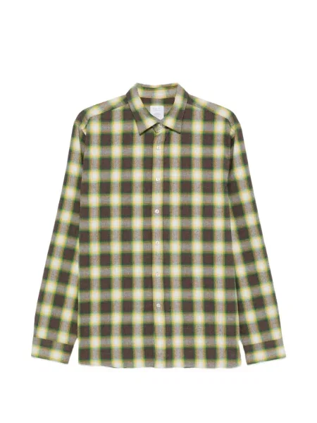 Cămașă Xacus în carouri cu imagine de flanelă verde