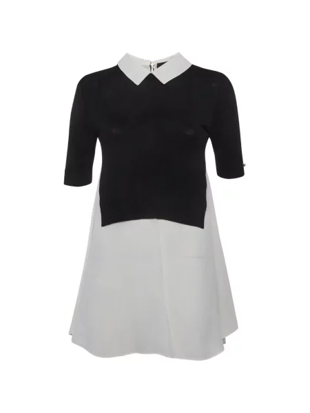 Rochie mini Elisabetta Franchi tricotate alb