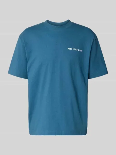 T-shirt o kroju relaxed fit z czystej bawełny Marc O'polo Denim błękitna