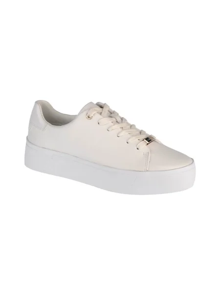 Pantofi Calvin Klein Jeans cu șireturi din dantelă alb