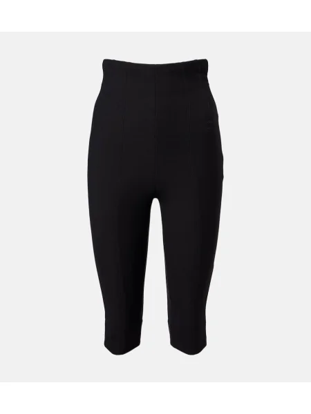 Pantaloni Jacquemus cu talie înaltă negru