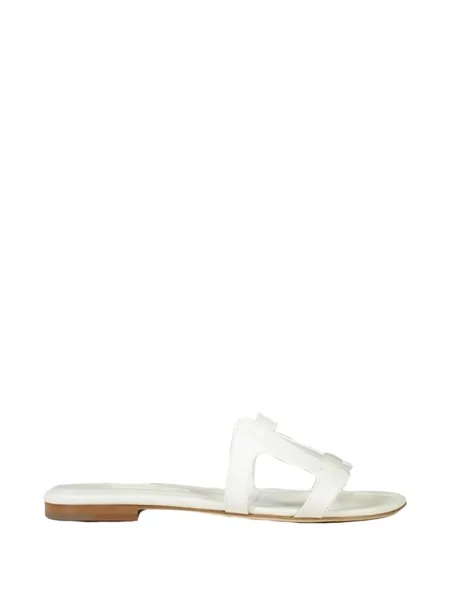 Sandale Manolo Blahnik fără toc alb