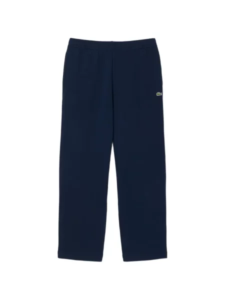 Pantaloni Lacoste alergare cu autograf albastru