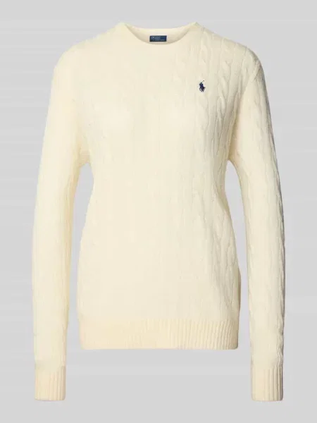 Sweter wełniany ze ściegiem warkoczowym Polo Ralph Lauren
