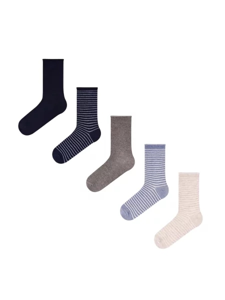 Penti Ponožky PENTI Relax Line gestreifte Paar Sneaker-Socken mix barev