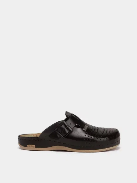 Кожаные сабо Leon черные