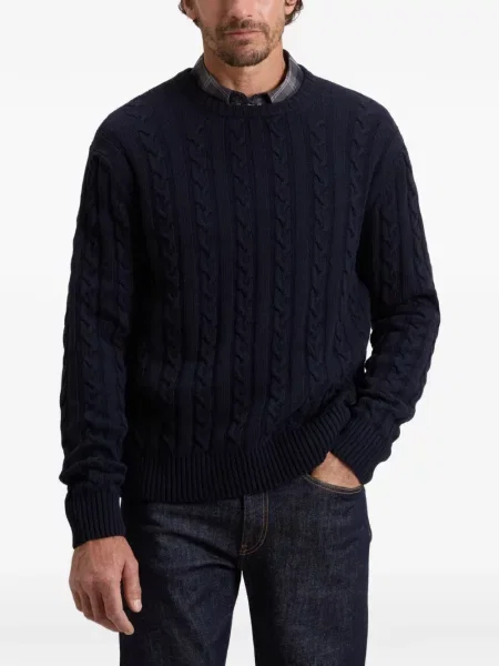 Pulover Woolrich cu decolteu rotund albastru