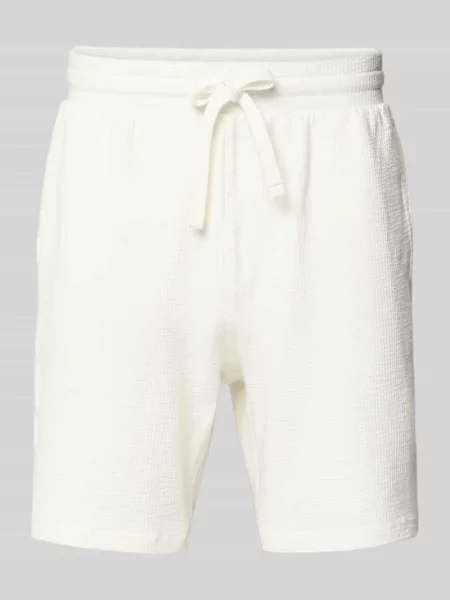 Szorty dresowe o kroju loose fit z mieszanki bawełny ekologicznej model KIAN' Only & Sons białe