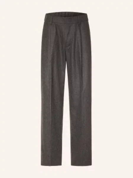 Oblekové Kalhoty Kay Relaxed Fit dark grey mel šedé