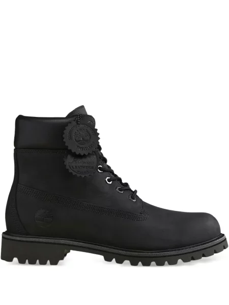 Botine Timberland cu șireturi din dantelă negru