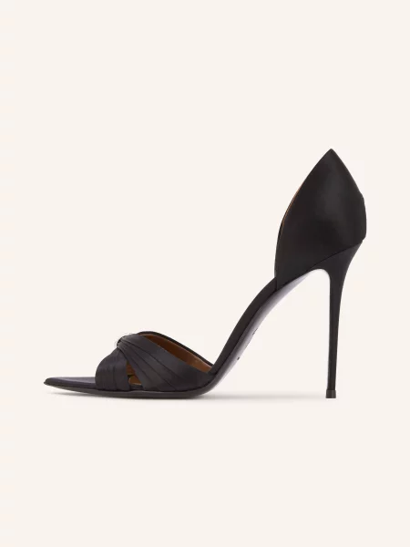 Giuseppe Zanotti Design Sandály Lumière S Ozdobnými Kamínky / stříbrná černá