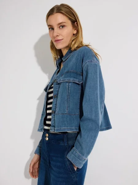 More & More kurtka dżinsowa Kobiety jednolity 36 niebieski