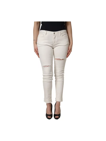 Skinny jeansy skinny Dolce And Gabbana białe