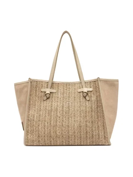 Torebka skórzana Gianni Chiarini skórzana beżowa