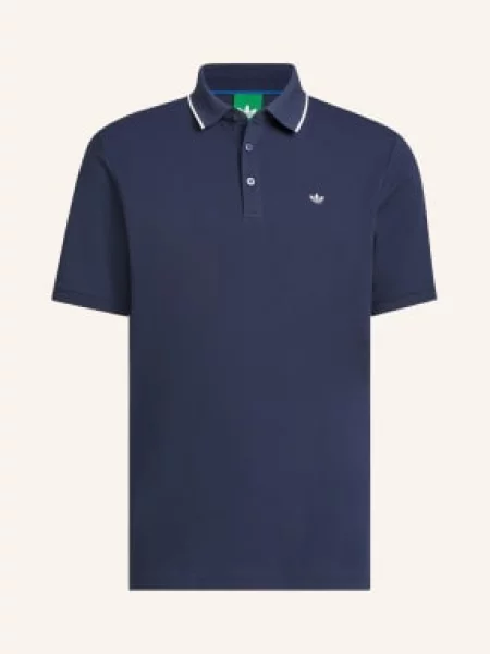 Adidas Originals Koszulka Polo Z Pikowanym Wzorem blau białe