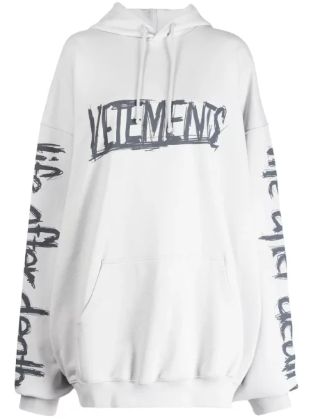 Bluza z kapturem Vetements z nadrukiem