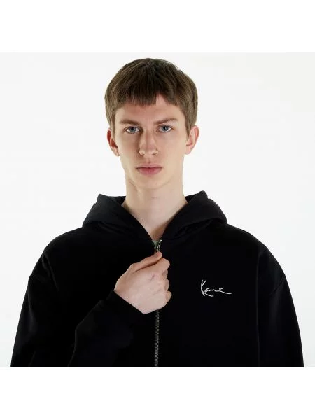 Суитшърт Karl Kani Chest Signature Essential Zip Hoodie Black S черно
