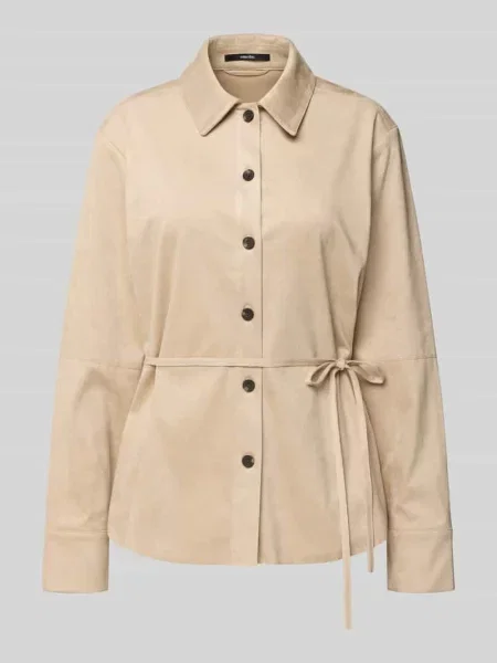 Someday Bluzka Koszulowa Zyla W Stylu Skórzanym beige beżowa