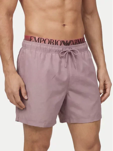 Emporio Armani Pantaloni scurți pentru înot roz