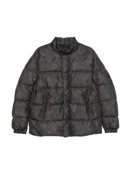 Kurtka puchowa Etro z nadrukiem z wzorem paisley czarna