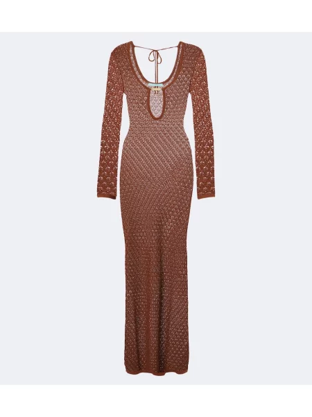 Rochie midi Melissa Odabash tricotate maro