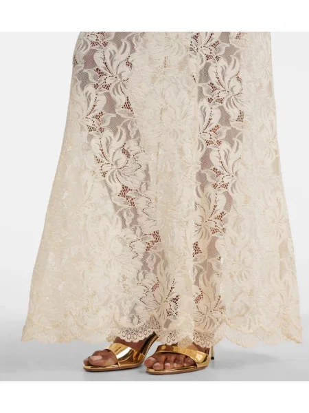 Rochie maxi Rabanne din satin bej