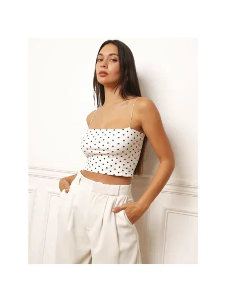 Top La Modeuse alb