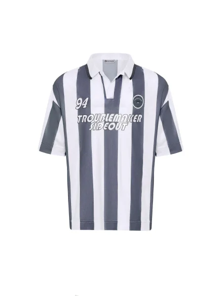 Dandalo Tricou Nans gri închis / negru alb