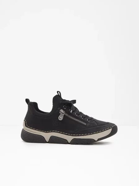 Komfortowe sneakersy marki Rieker z wyściełaną wkładką czarne
