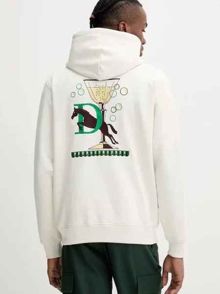 Суичър с качулка Drôle De Monsieur с качулка с апликация бежово