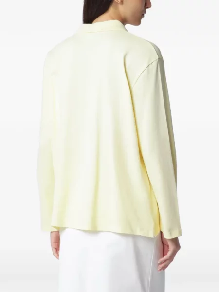 Lung tricou polo Flore Flore galben