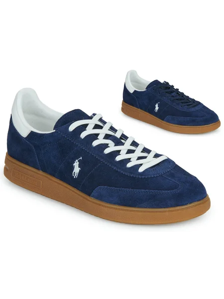 Sneakerși Polo Ralph Lauren din dantelă albastru