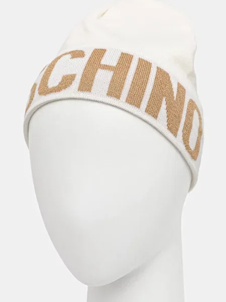 Шапка Moschino бежевая