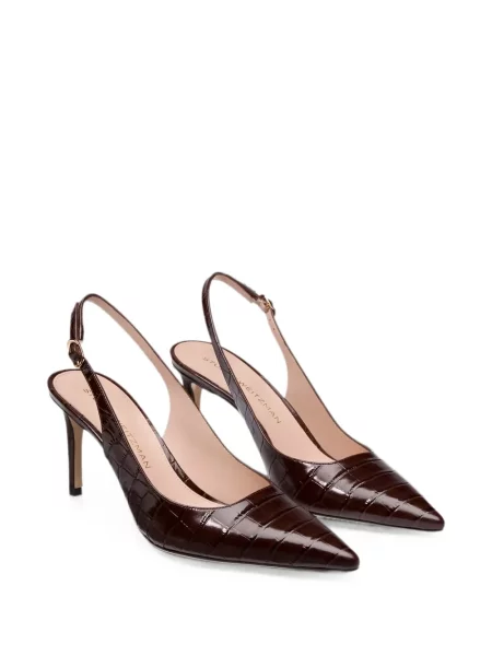 Pantofi cu toc Stuart Weitzman slingback maro