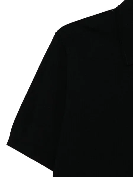Tricou polo Kangra tricotate negru
