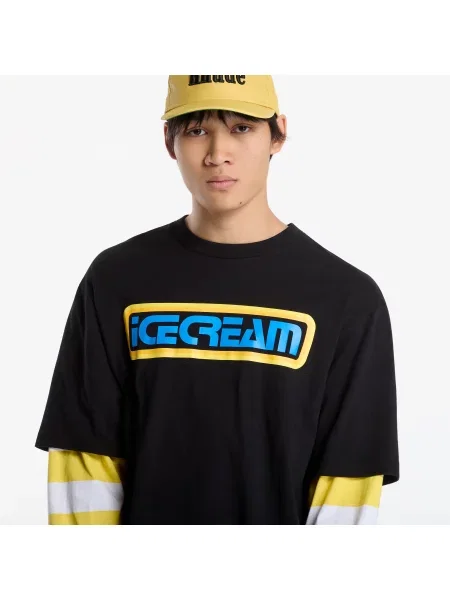 Póló Billionaire Boys Club Icecream Vault Stripe Layered Ls T-Shirt Black XL fekete