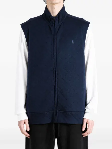 Matlasat vestă Polo Ralph Lauren cu broderie maro