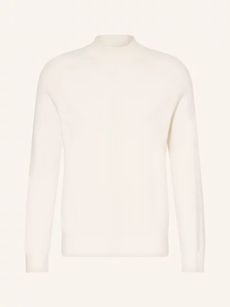 Sweter z dzianiny o kroju regular fit z mieszanki bawełny model ‘TITO’ Strellson biały