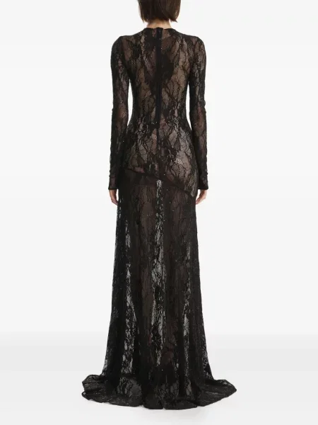 Rochie maxi 2310 Studio cu paiete de costum negru