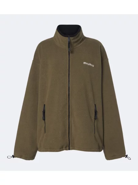 Geacă Miu Miu din fleece verde