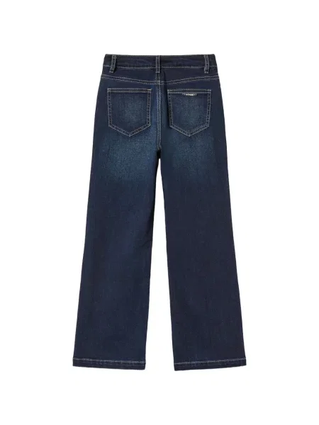 Jeansy straight leg dziecięce Twinset niebieskie