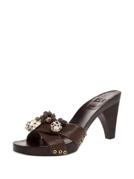 Sandale Stuart Weitzman cu mărgele maro