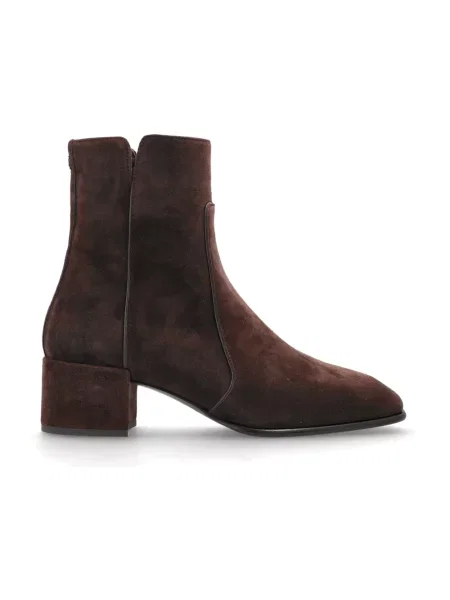Buty do kostki Jimmy Choo skórzane brązowe