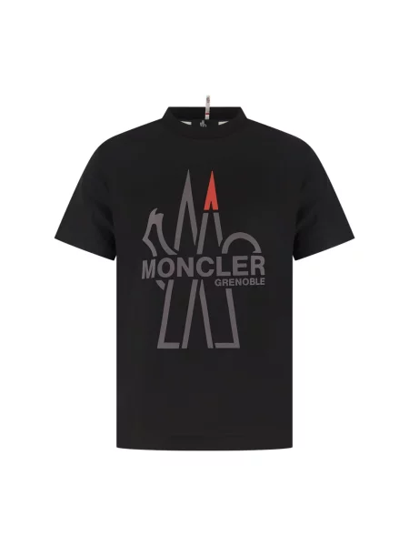 Koszulka Moncler z logo czarna